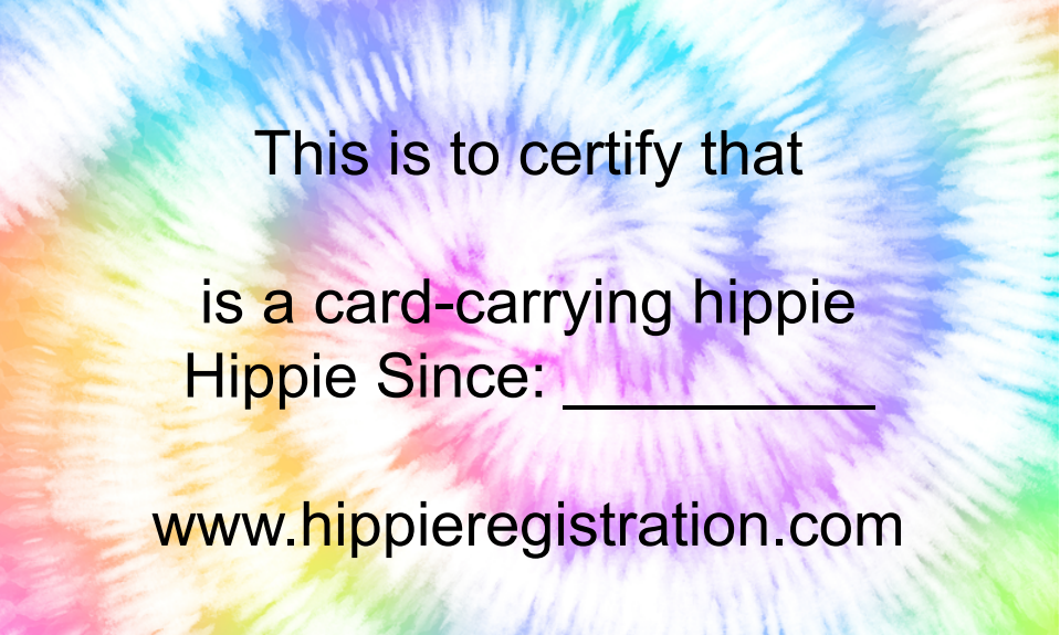 Hippie Card